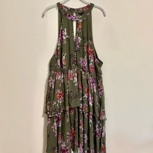 Floral Ruffled Bottom Dress